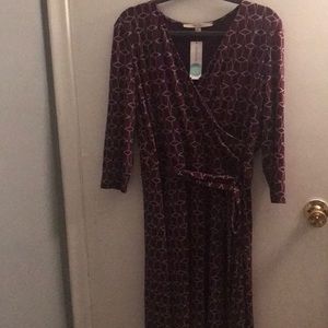 Purple wrap dress
